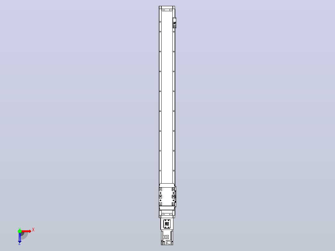 滚珠丝杠直线轴内置导轨TPA-GCR-80-1610C-L850-M-M40-N3俯视图