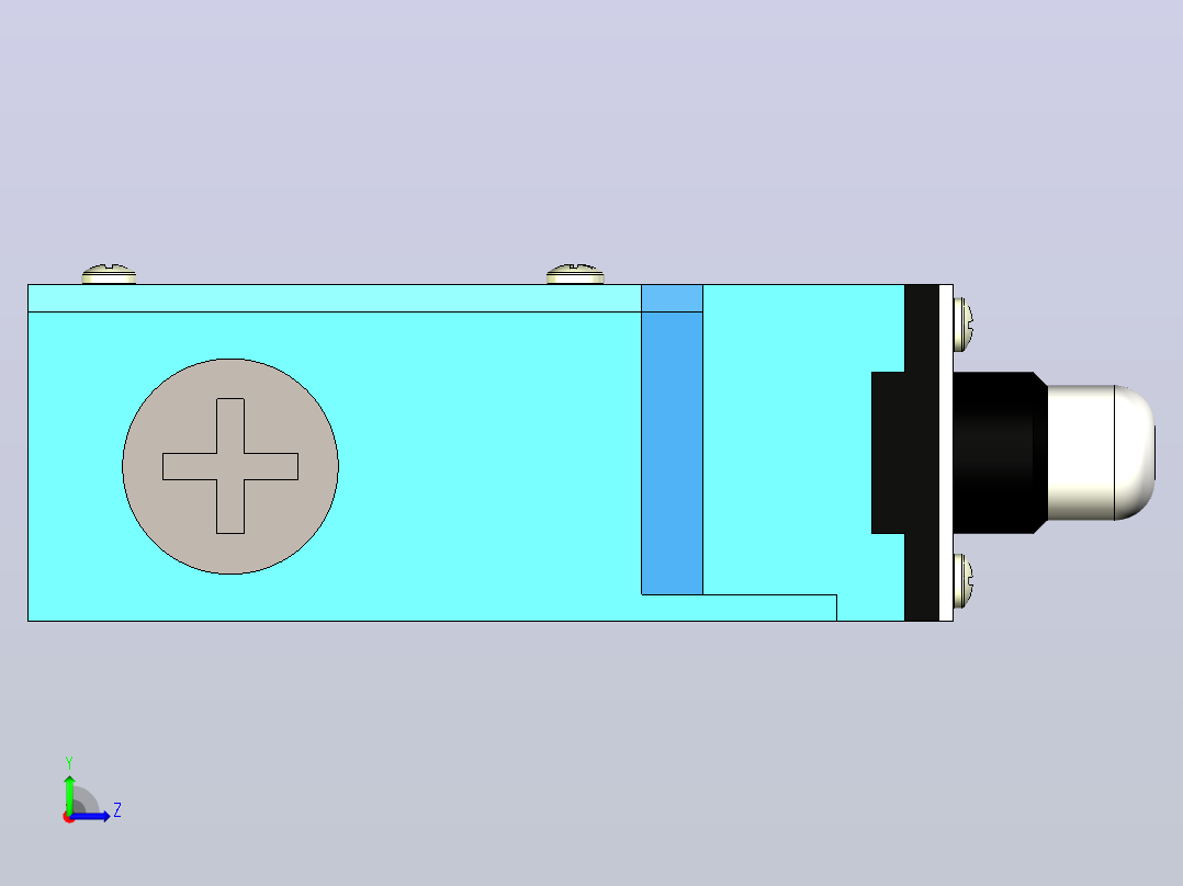 LSA-001(机械限位开关)行程开关左视图