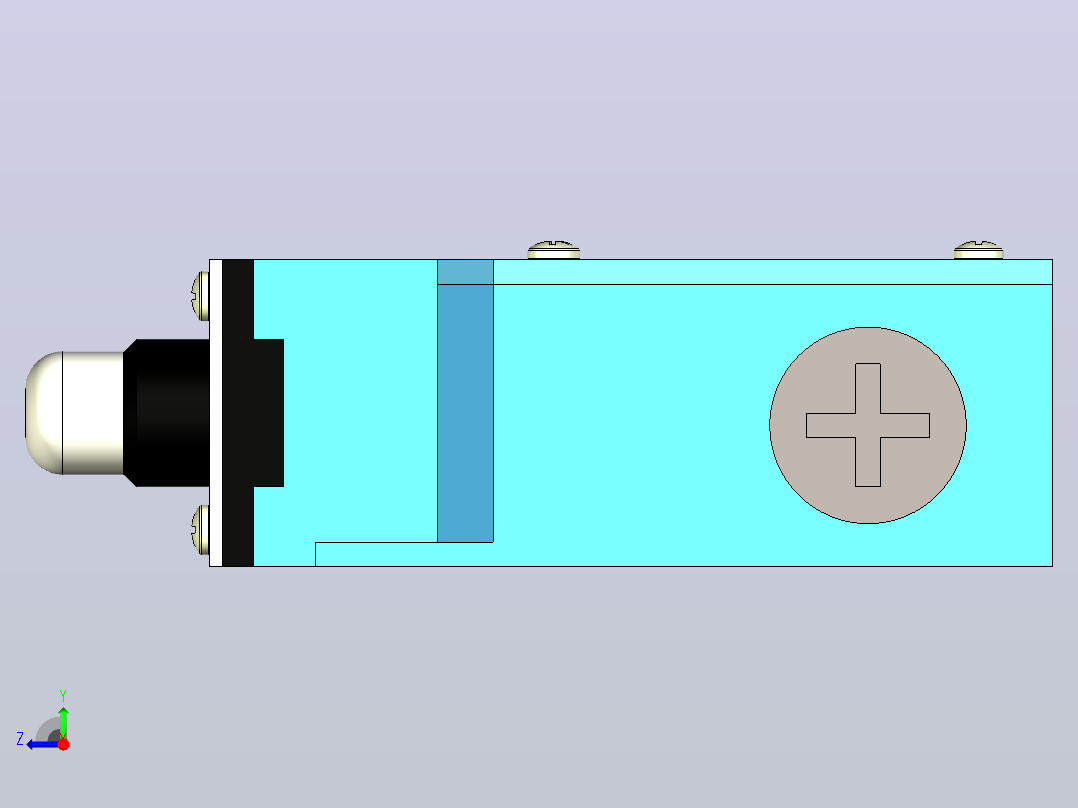 LSA-001(机械限位开关)行程开关右视图