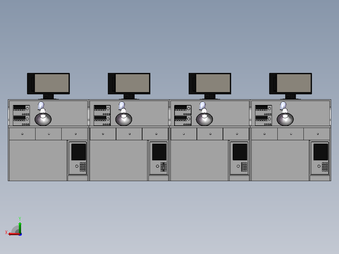 PCB工作台后视图