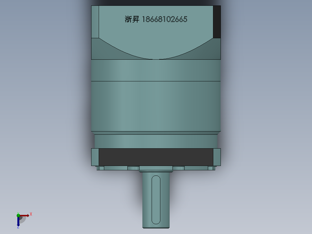 PLF120拉齿转90(孔输出)精密行星减速机[PLF120-4-S2-P2-28]俯视图