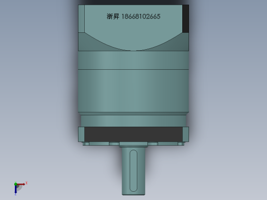 PLF120拉齿转90(孔输出)精密行星减速机[PLF120-4-S2-P2-28]俯视缩略图