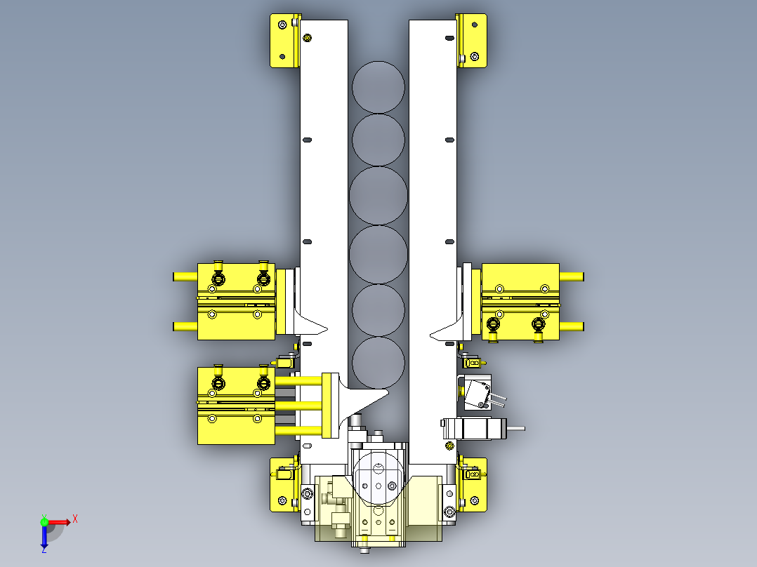 制动器机构俯视图