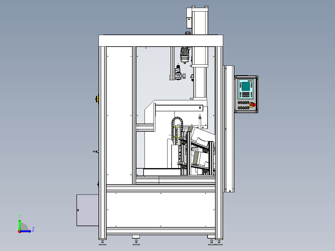 一汽大众奥迪汽车滑轨预装工作站左视图