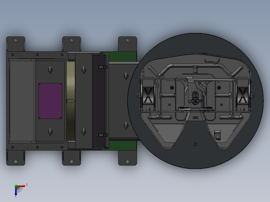K3473-L型变位机俯视图