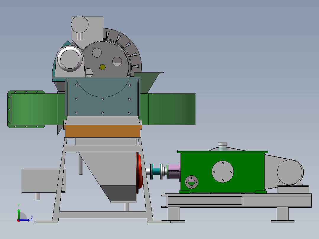 高梯度磁选机sw16可编辑左视图