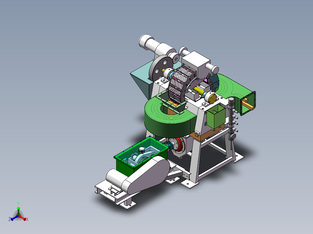 高梯度磁选机sw16可编辑正等轴测图