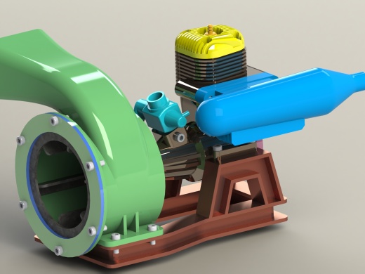 Engine Blower鼓风机3D数模图纸 Solidworks设计缩略图