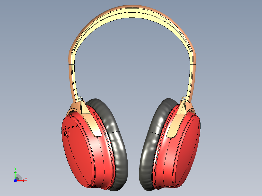 耳机模型图前视图