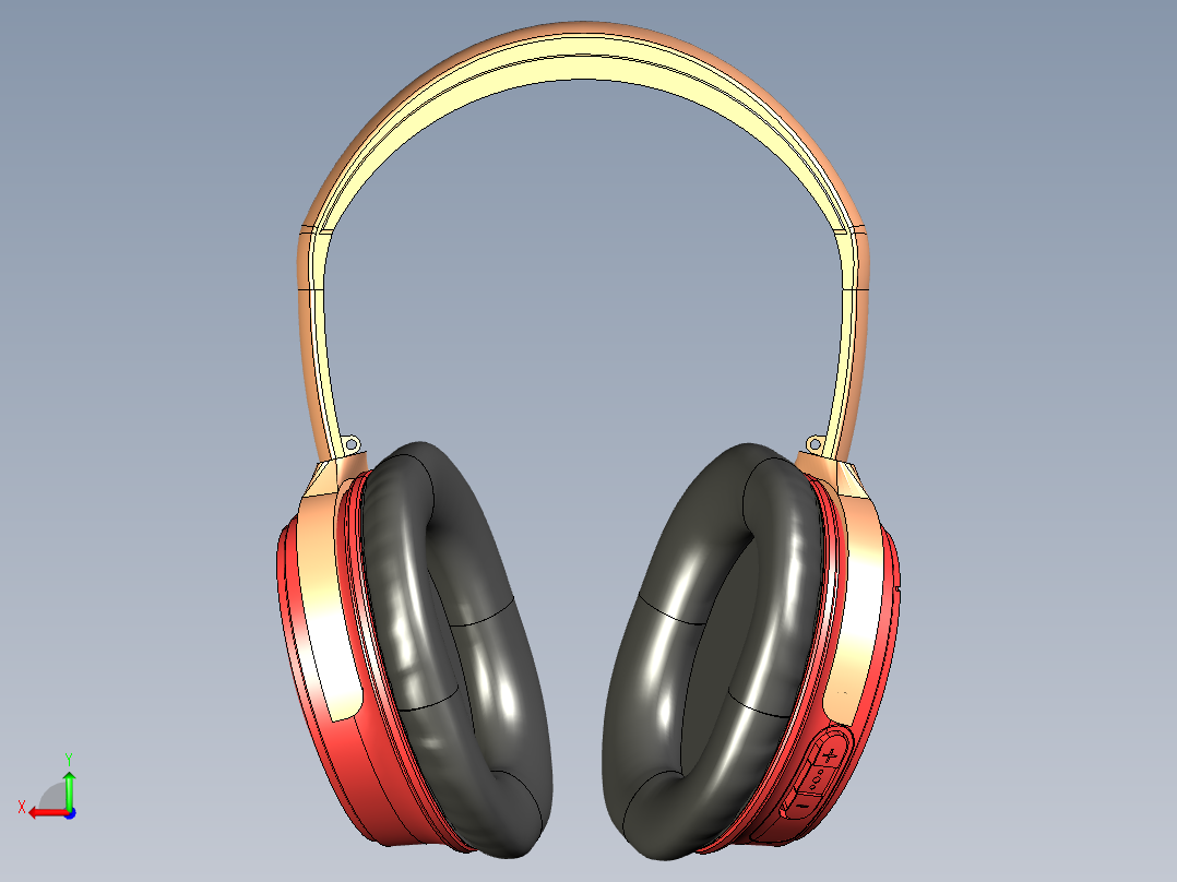 耳机模型图后视图