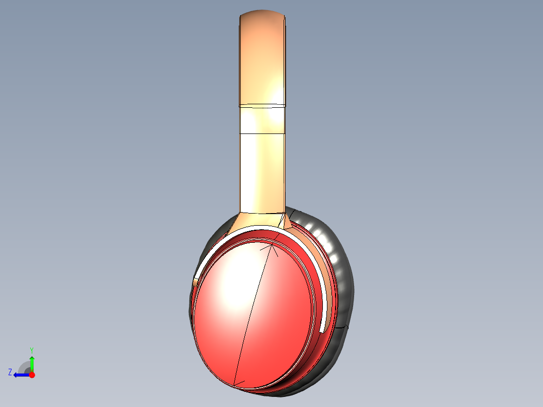 耳机模型图右视图