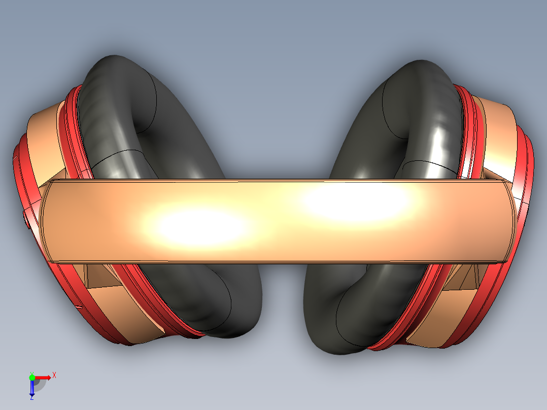 耳机模型图俯视图