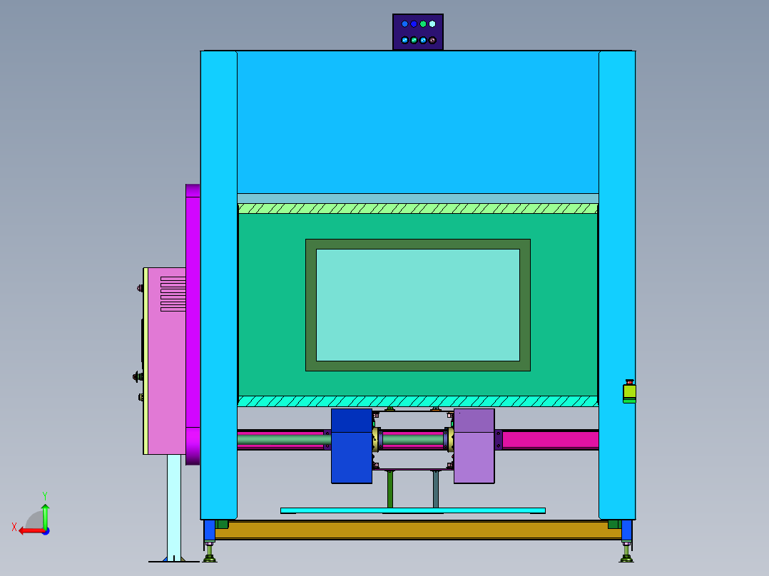 物料放置在传送带干燥机后视图