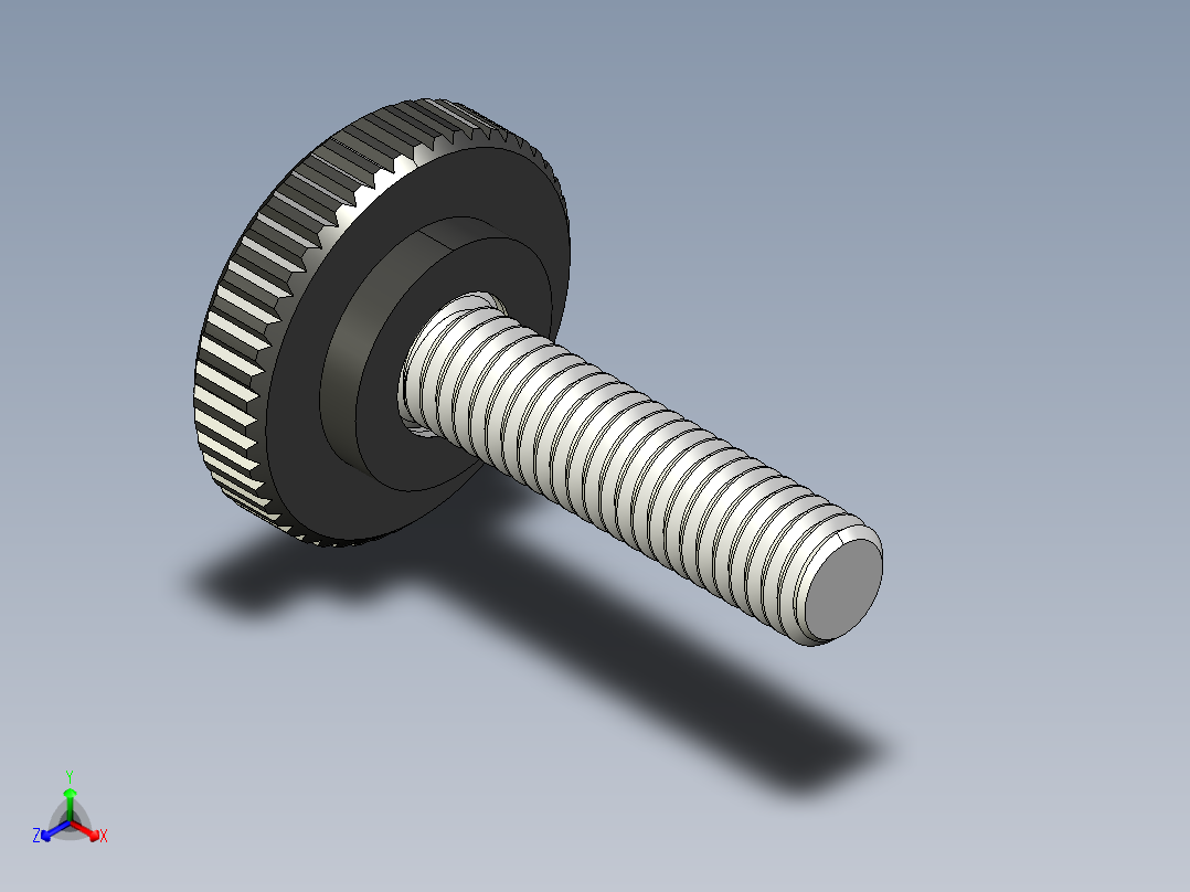 滚花旋钮-Knurled Knob 10-32x0.625x.750.STEP