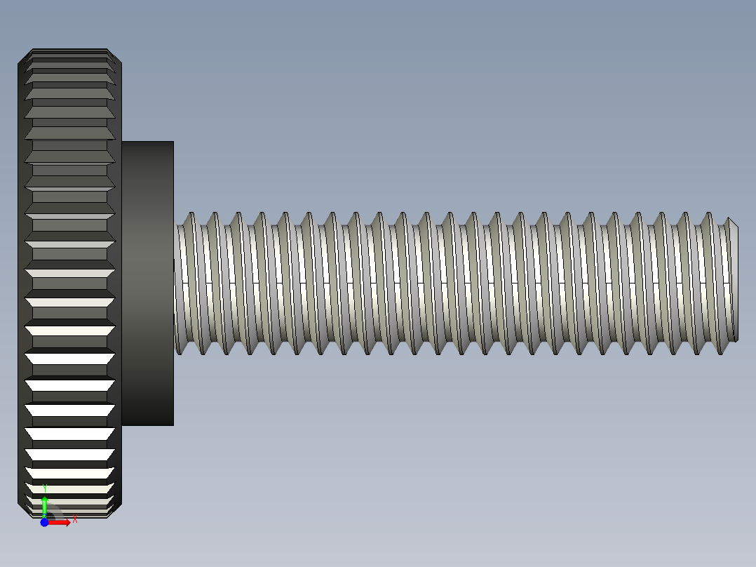 滚花旋钮-Knurled Knob 10-32x0.625x.750.STEP前视图