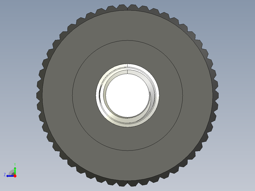 滚花旋钮-Knurled Knob 10-32x0.625x.750.STEP右视图