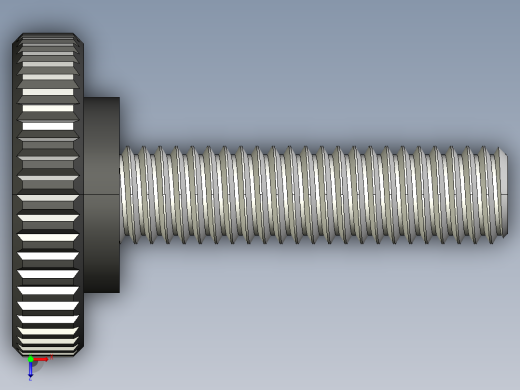 滚花旋钮-Knurled Knob 10-32x0.625x.750.STEP俯视缩略图