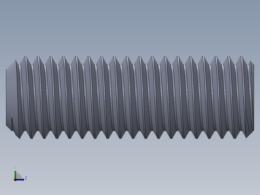 UNC 平头紧定螺钉-UNC SET SCREW 0.500 x1.500.SLDPRT左视图