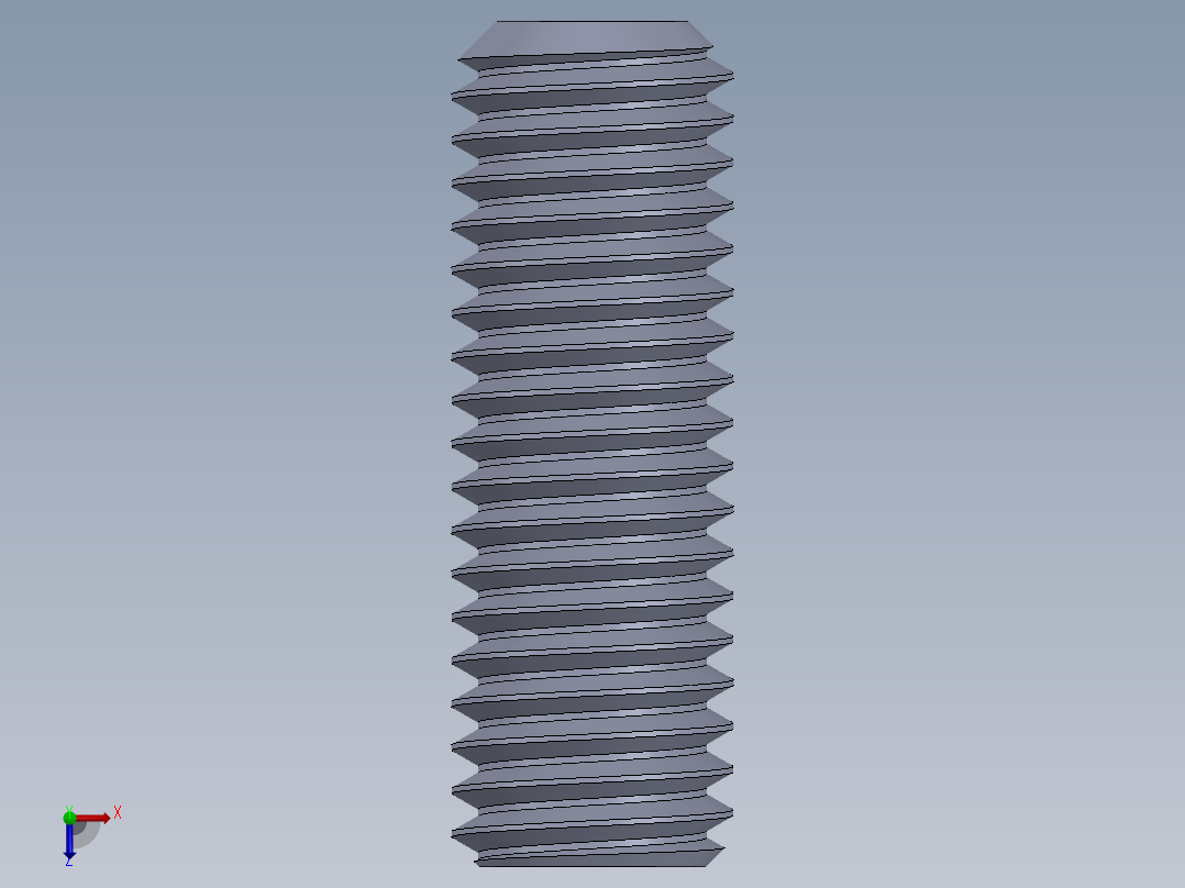 UNC 平头紧定螺钉-UNC SET SCREW 0.500 x1.500.SLDPRT俯视图