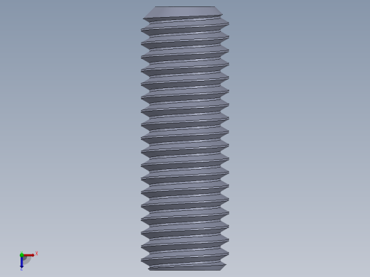 UNC 平头紧定螺钉-UNC SET SCREW 0.500 x1.500.SLDPRT俯视缩略图