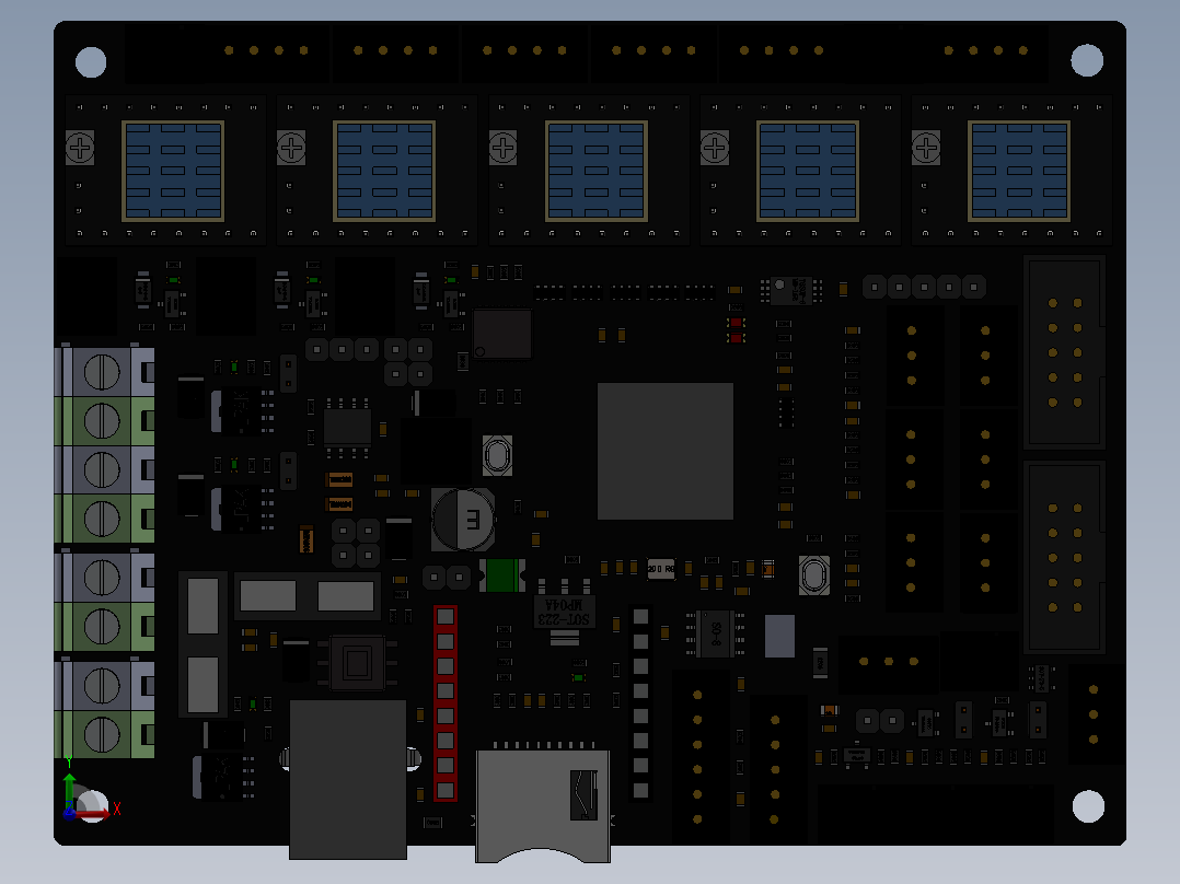 TMC2208 TMC2209开发板前视图