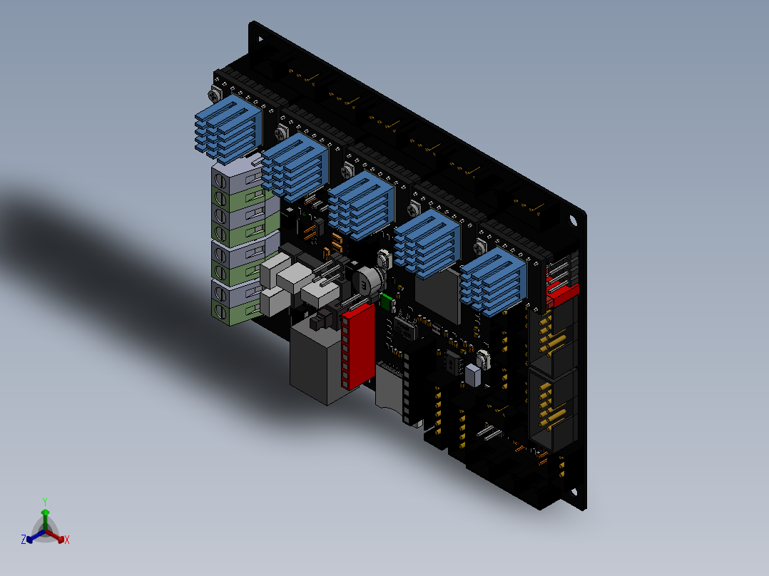TMC2208 TMC2209开发板正等轴测图