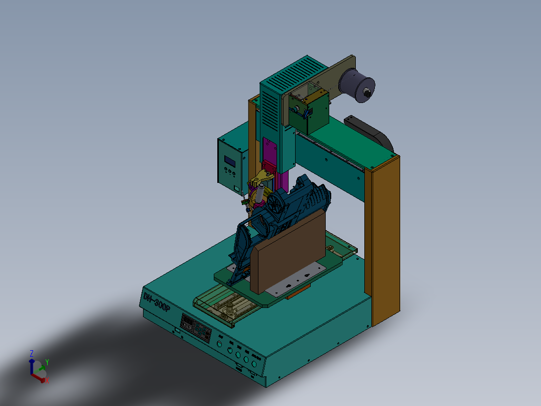 三轴焊接机300正等轴测图