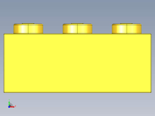 乐高套装 4421基本积木-362224 Bright Yellow Brick 1 x 3.STEP前视缩略图