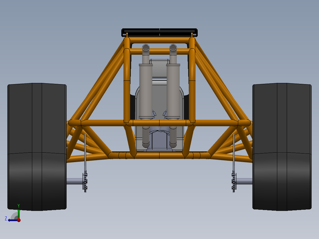 简三角履带钢管车右视图