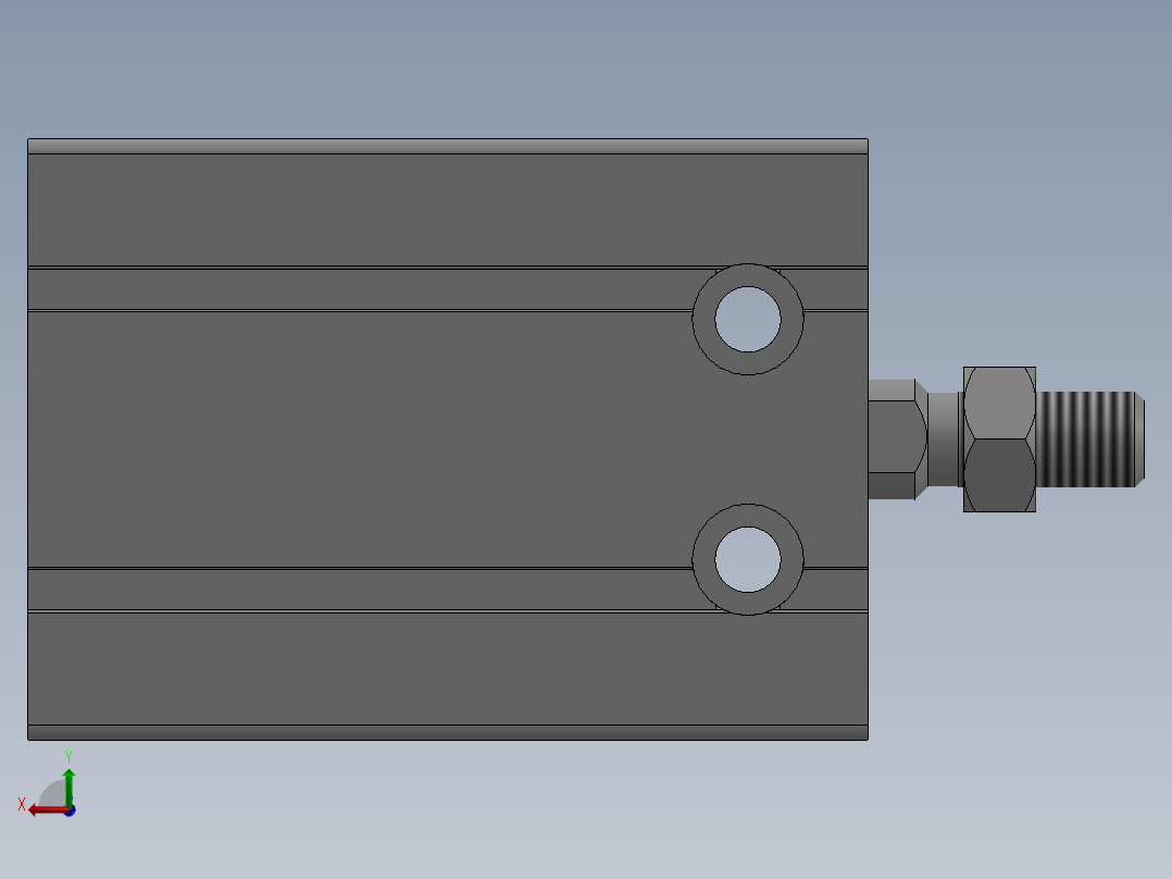 气缸MD25x20SB后视图