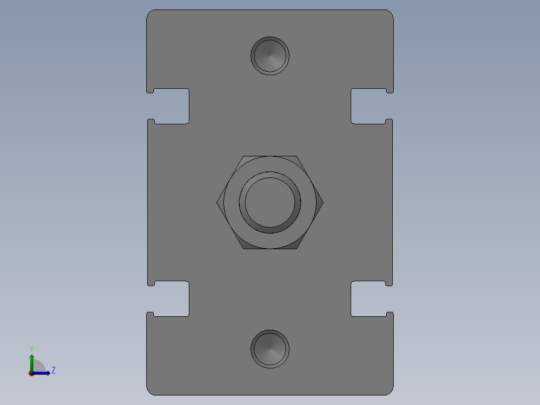 气缸MD25x20SB左视图