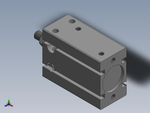 气缸MD25x20SB正等轴测缩略图