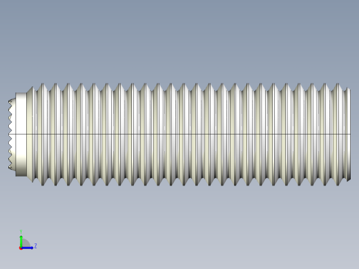半圓定位珠螺絲(迴轉防止B)2270-3D多系列多零件图纸模型左视缩略图