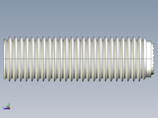半圓定位珠螺絲(迴轉防止B)2270-3D多系列多零件图纸模型右视缩略图