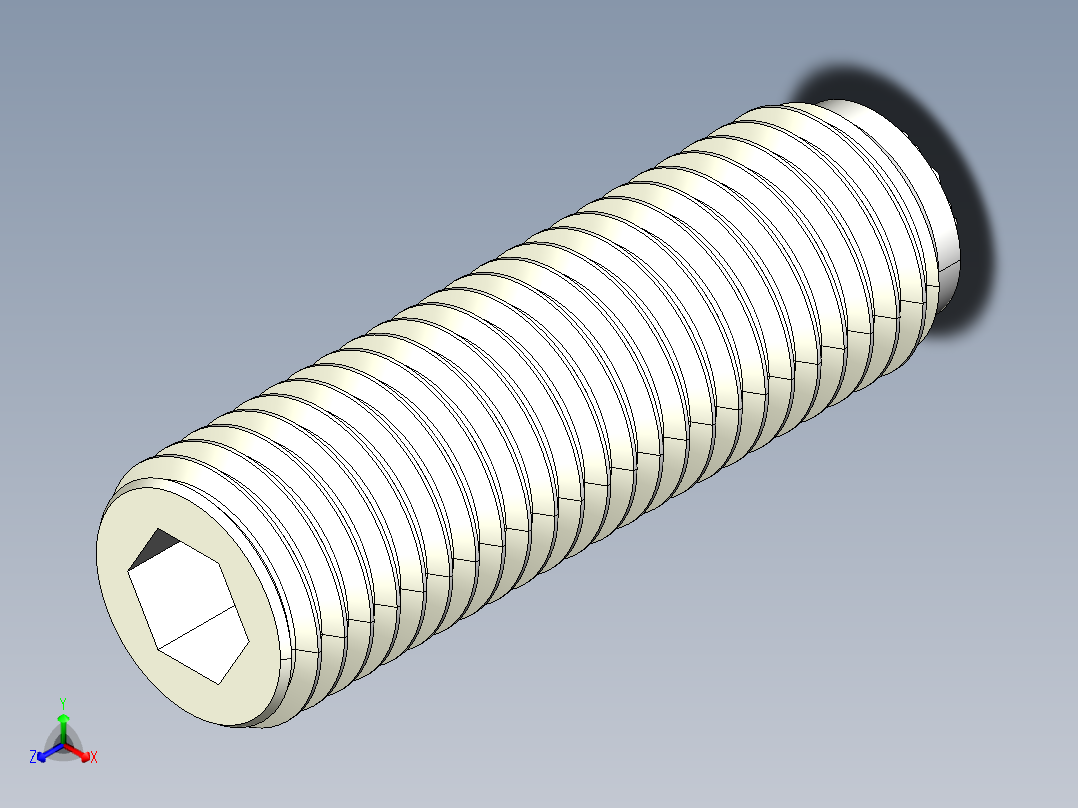 半圓定位珠螺絲(迴轉防止B)2270-3D多系列多零件图纸模型正等轴测图