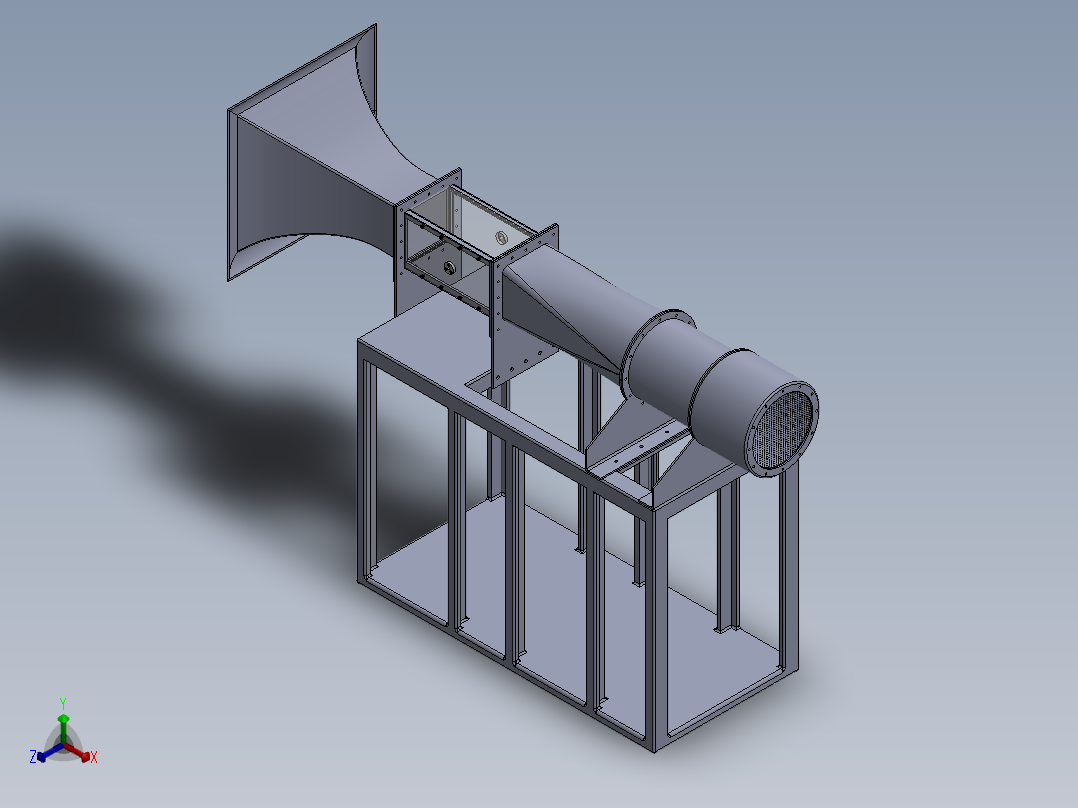 音速风洞（风机）正等轴测图