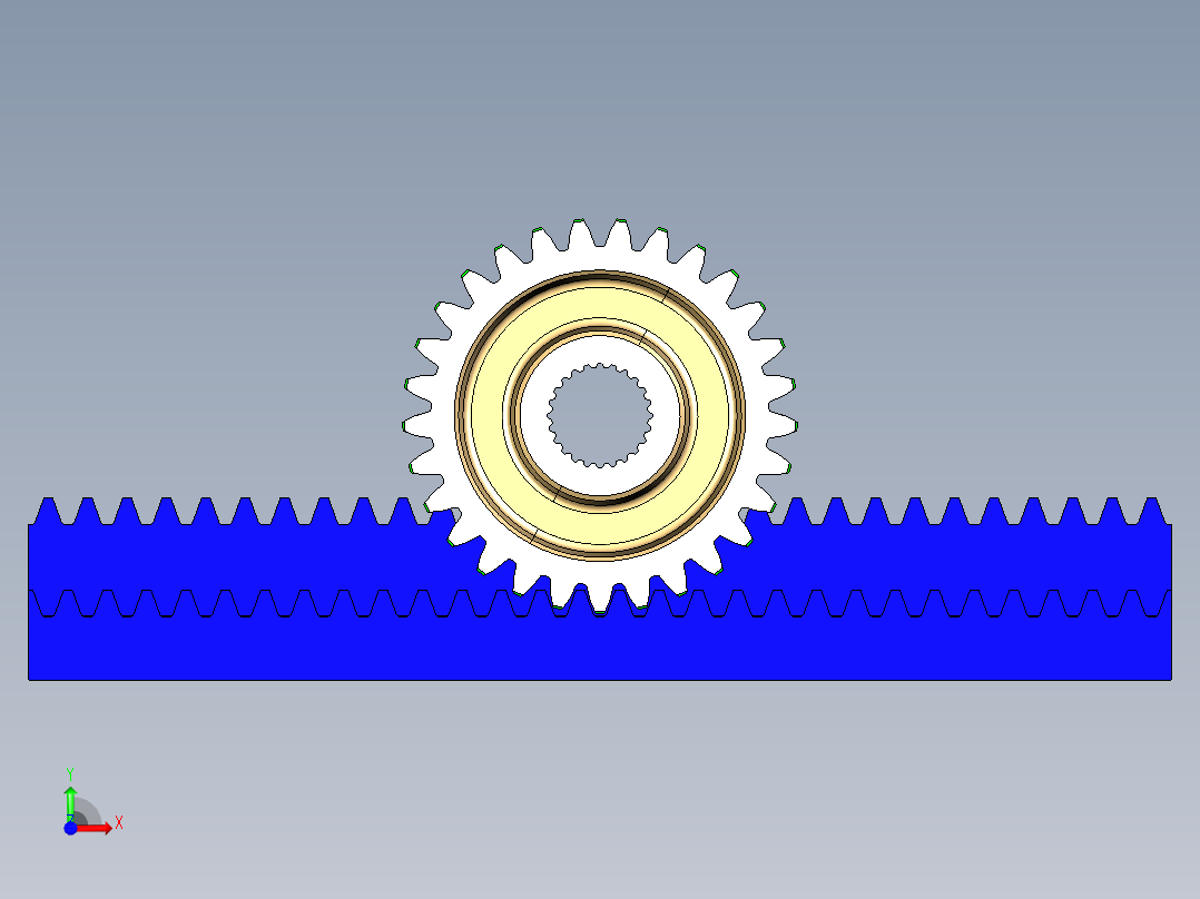 齿轮啮合 (78)前视图