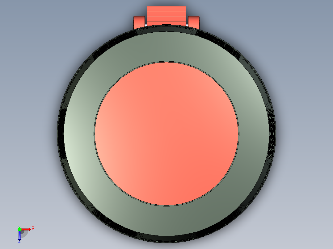 齿式离合器防水接头带参模型SW三维IP67级俯视图