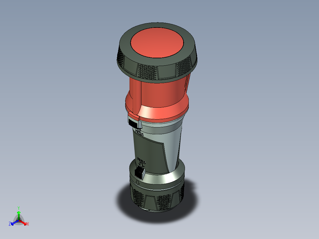 齿式离合器防水接头带参模型SW三维IP67级正等轴测图