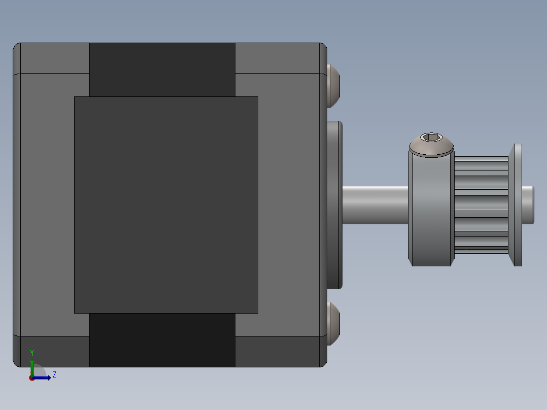 Nema17步进电机 (2)左视图