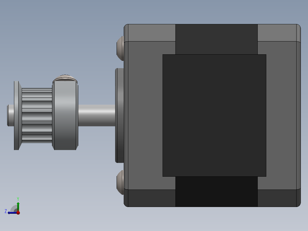 Nema17步进电机 (2)右视图