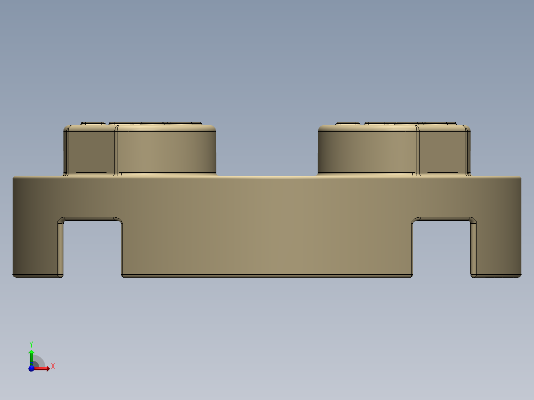 乐高零件 4032 板 2 x 2 圆形-4032 Tan Plate 2 x 2 Round前视图