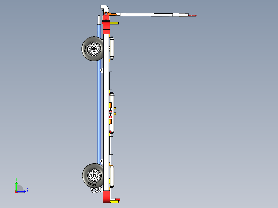 移动托盘车，非机动左视图