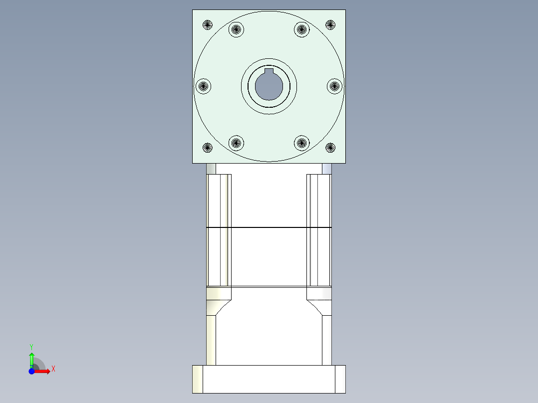 换向器PW110双孔 PGH90-L2 19-95-130-M8前视图
