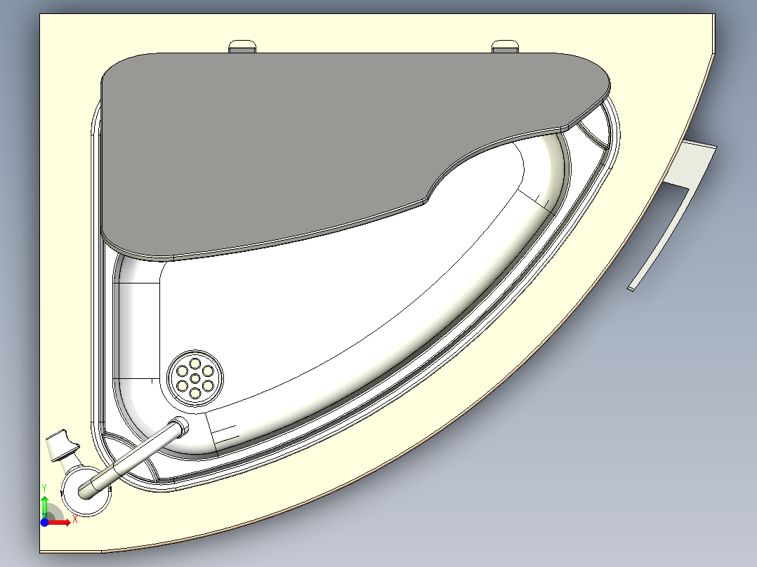 水槽、不锈钢水槽(107)前视图