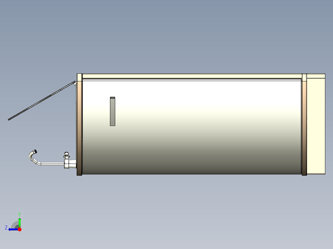 水槽、不锈钢水槽(107)右视图