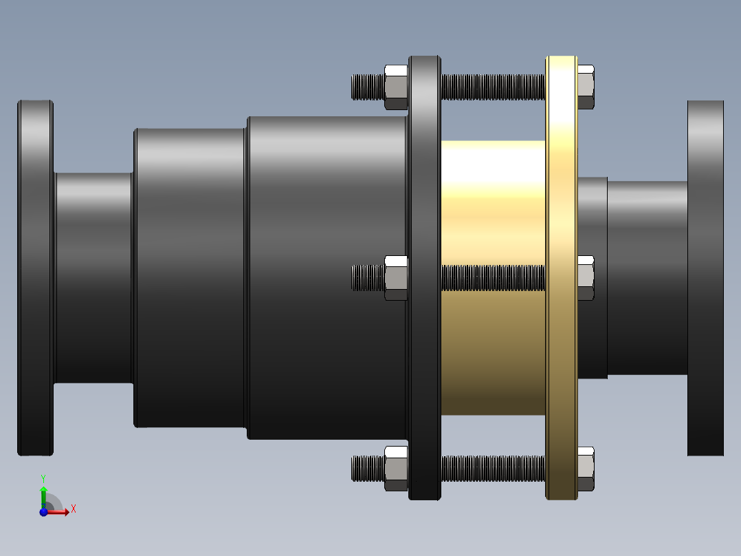 管件接头、螺纹接头、三通(59)前视图