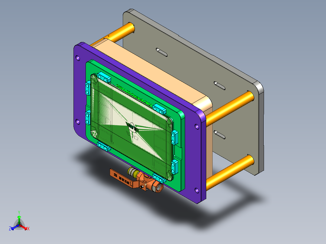 G551-A-笔记本CNC工装夹具三维模型CNC1正等轴测图