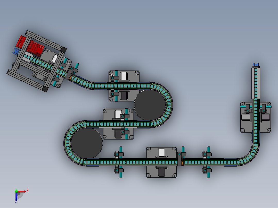 2023.02月-柔性输送线sw18可编辑俯视图