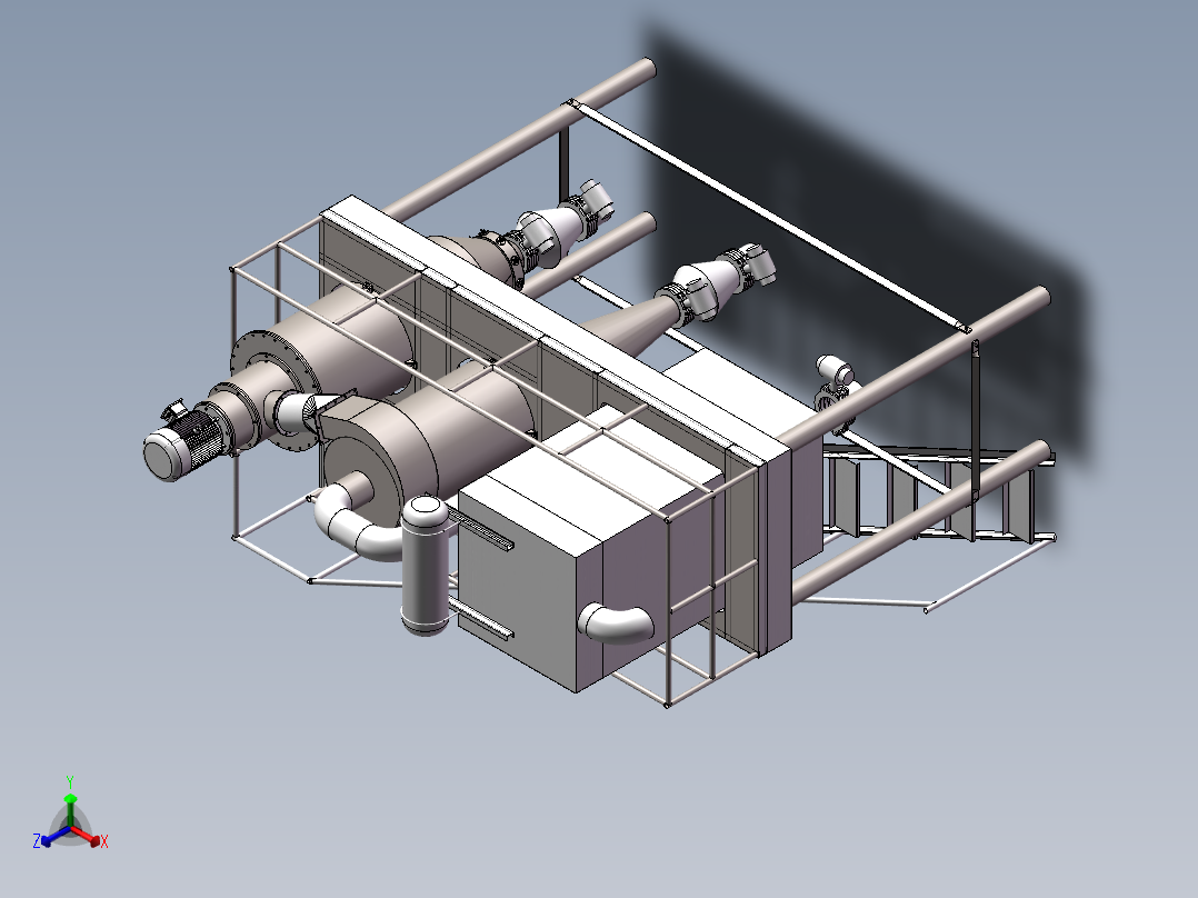 气流分级机sw18可编辑正等轴测图